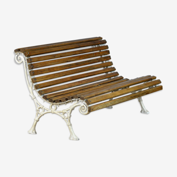 Cast iron and pine garden bench, 1920
