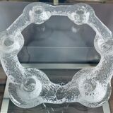 1970s Swedish Pukeberg Glass Candle Holder