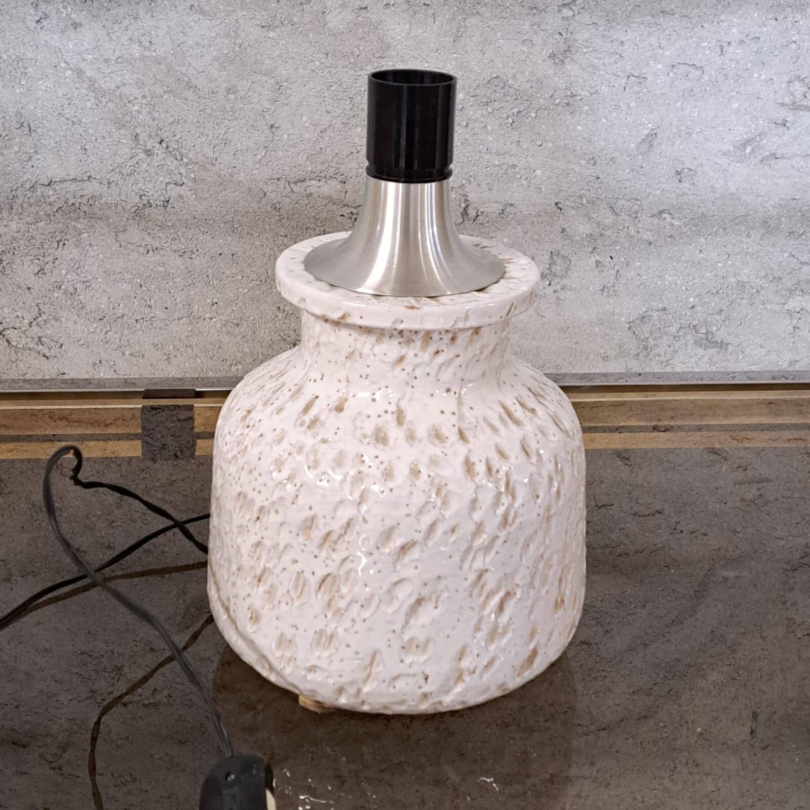 Pair of vintage ceramic lamps made in Italy