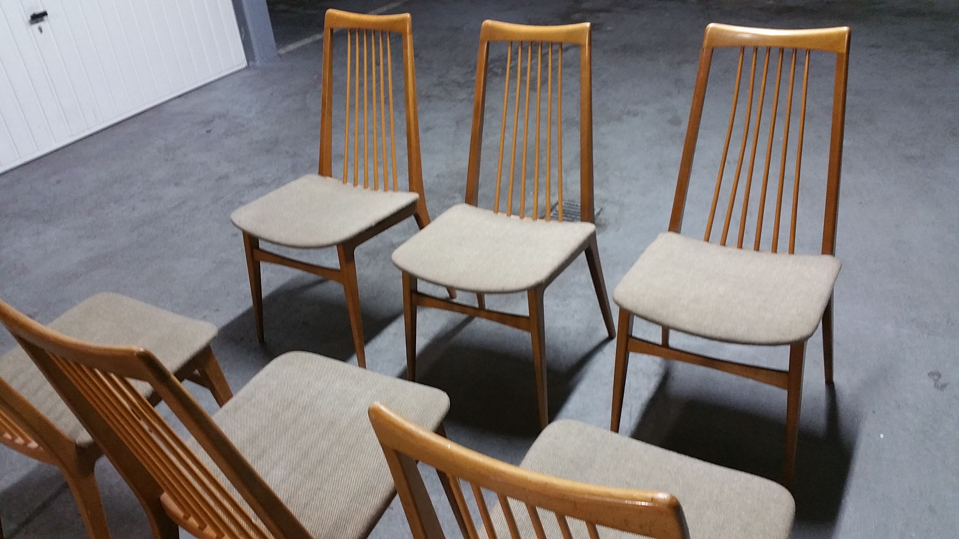 6 chairs Scandinavian years 50 60 Lubke