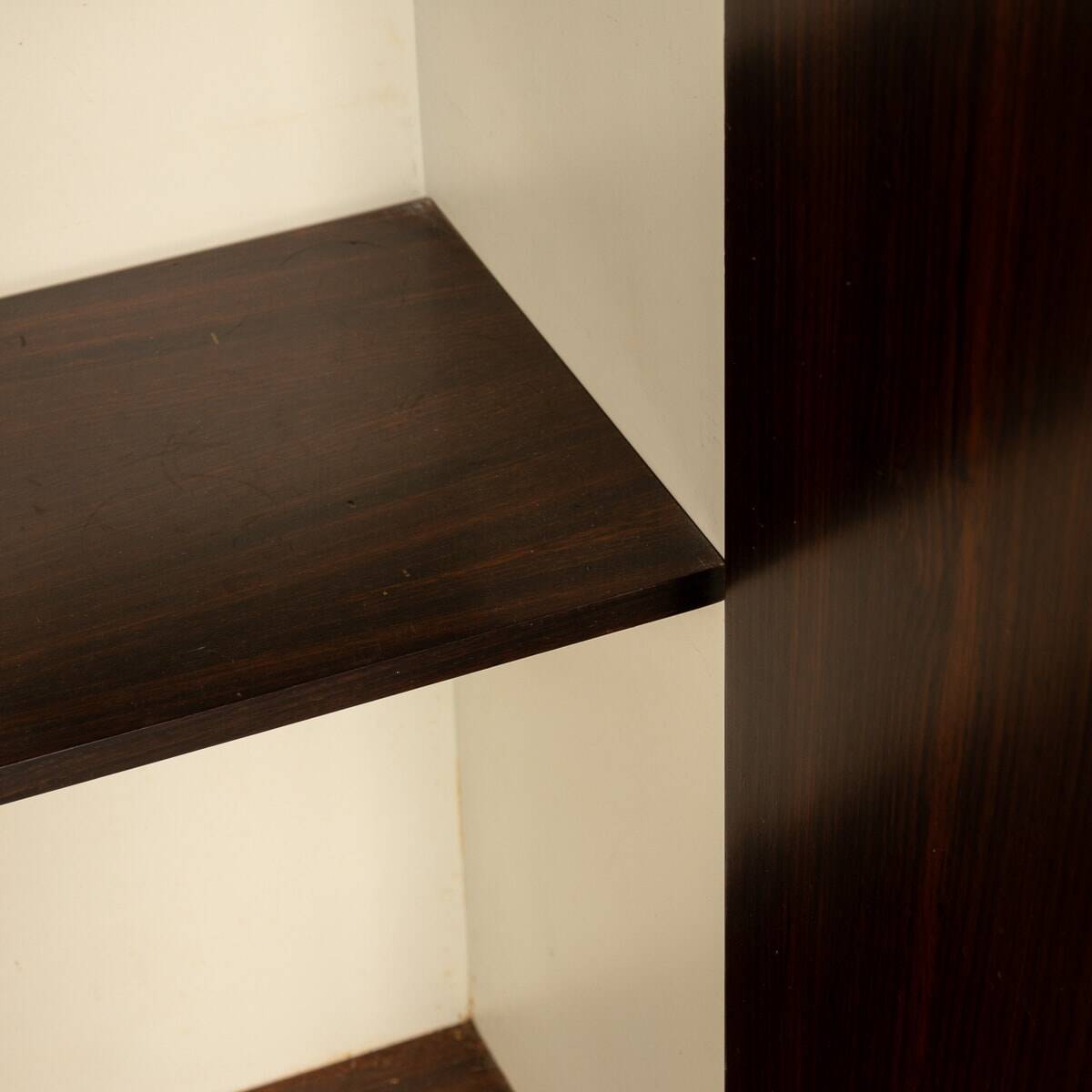 20thC ITALIAN STANDING DRY BAR IN HARDWOOD & CREAM LAMINATE c.1970