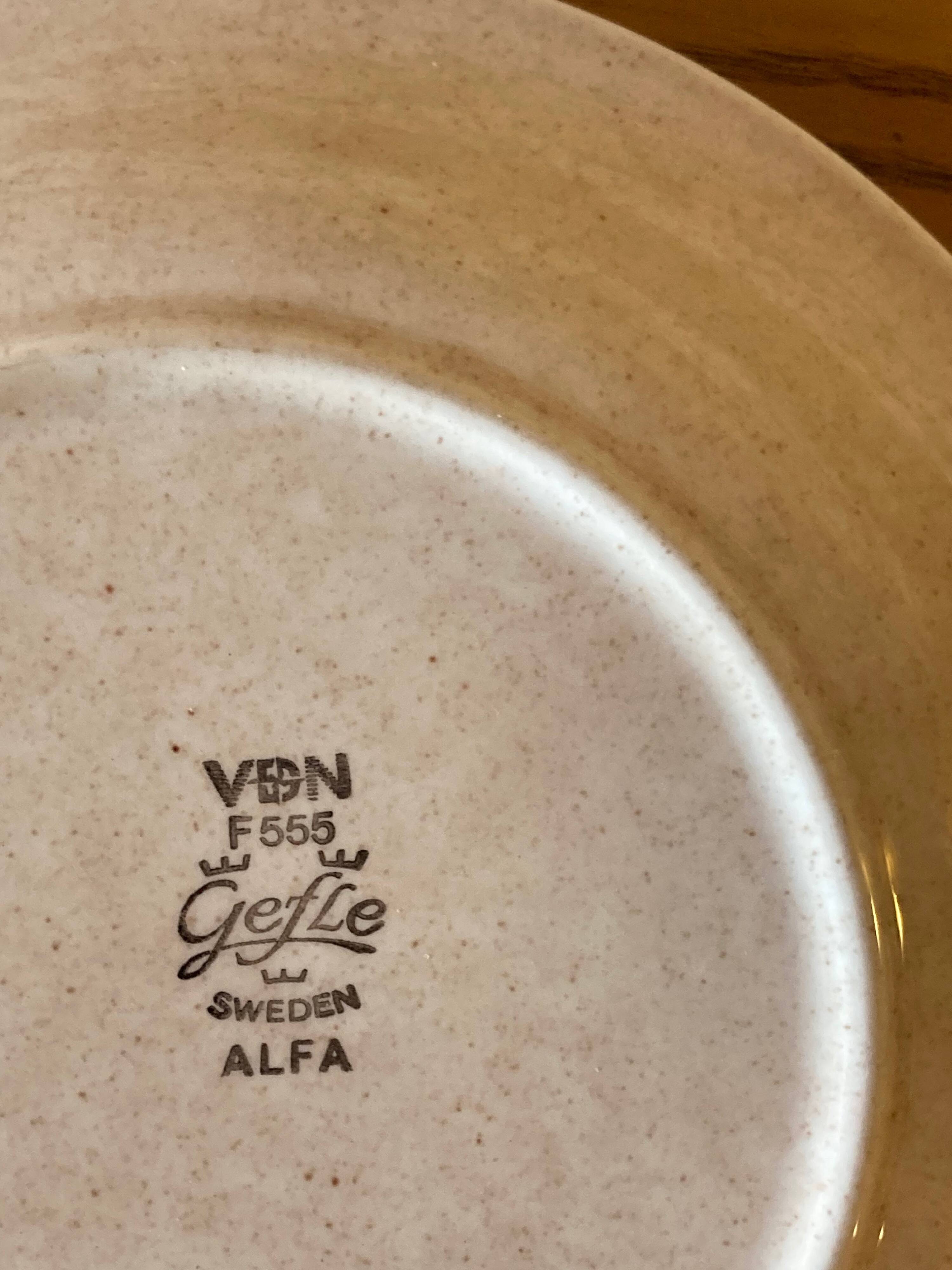 Pair of vintage Swedish Gefle plates, 1970s