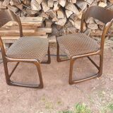 Pair of chair Baumann model Traineau year 70
