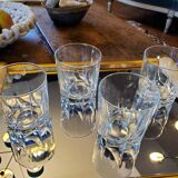 4 70's whiskey glasses