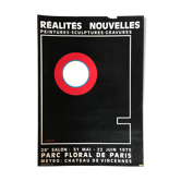 Affiche d'exposition originale de Jean LEPPIEN pour le 29e Salon des Réalités nouvelles, 1975