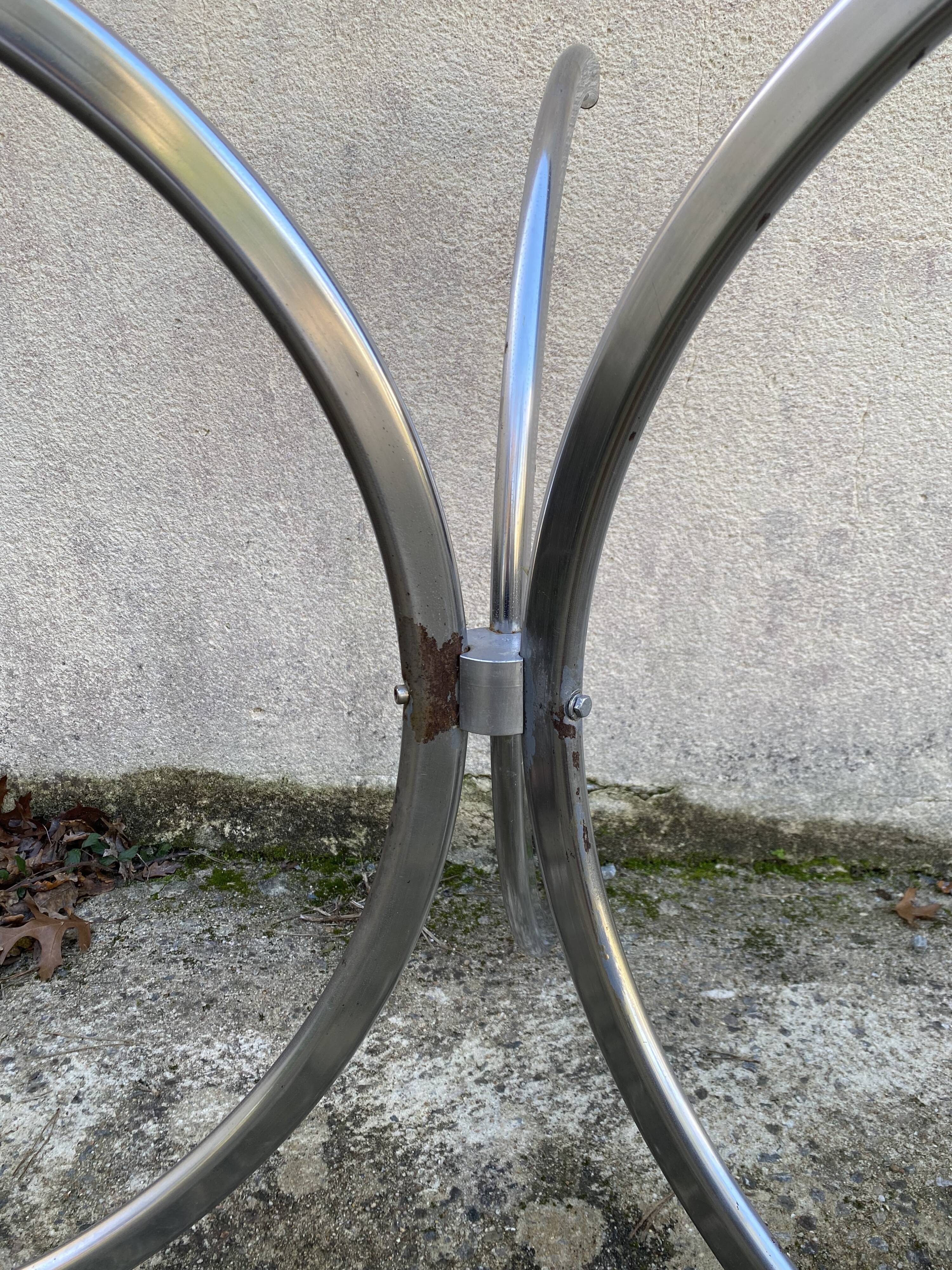 Glass and chrome table