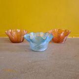 3 bols victoriens en verre Stevens & Williams, vers 1890