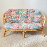 Vintage rattan sofa