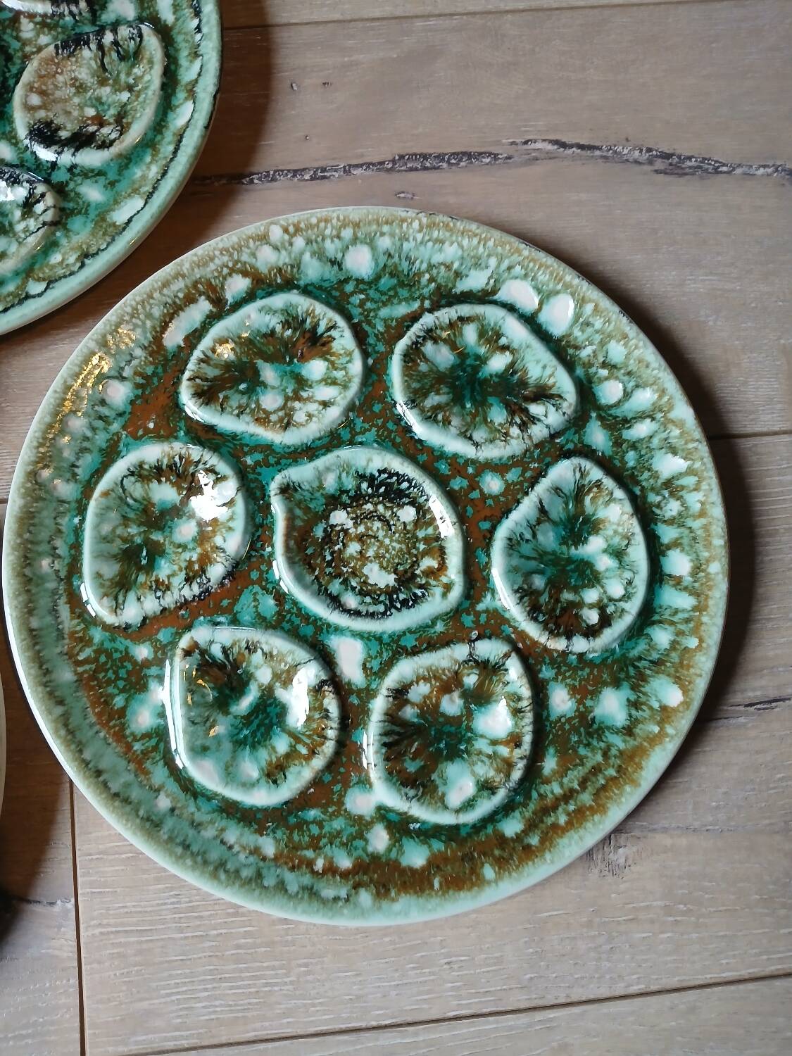 5 old Niderviller oyster plates