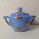 Head to head service porcelain limoges blue and gold