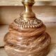 Old large onyx marble stone lamp foot