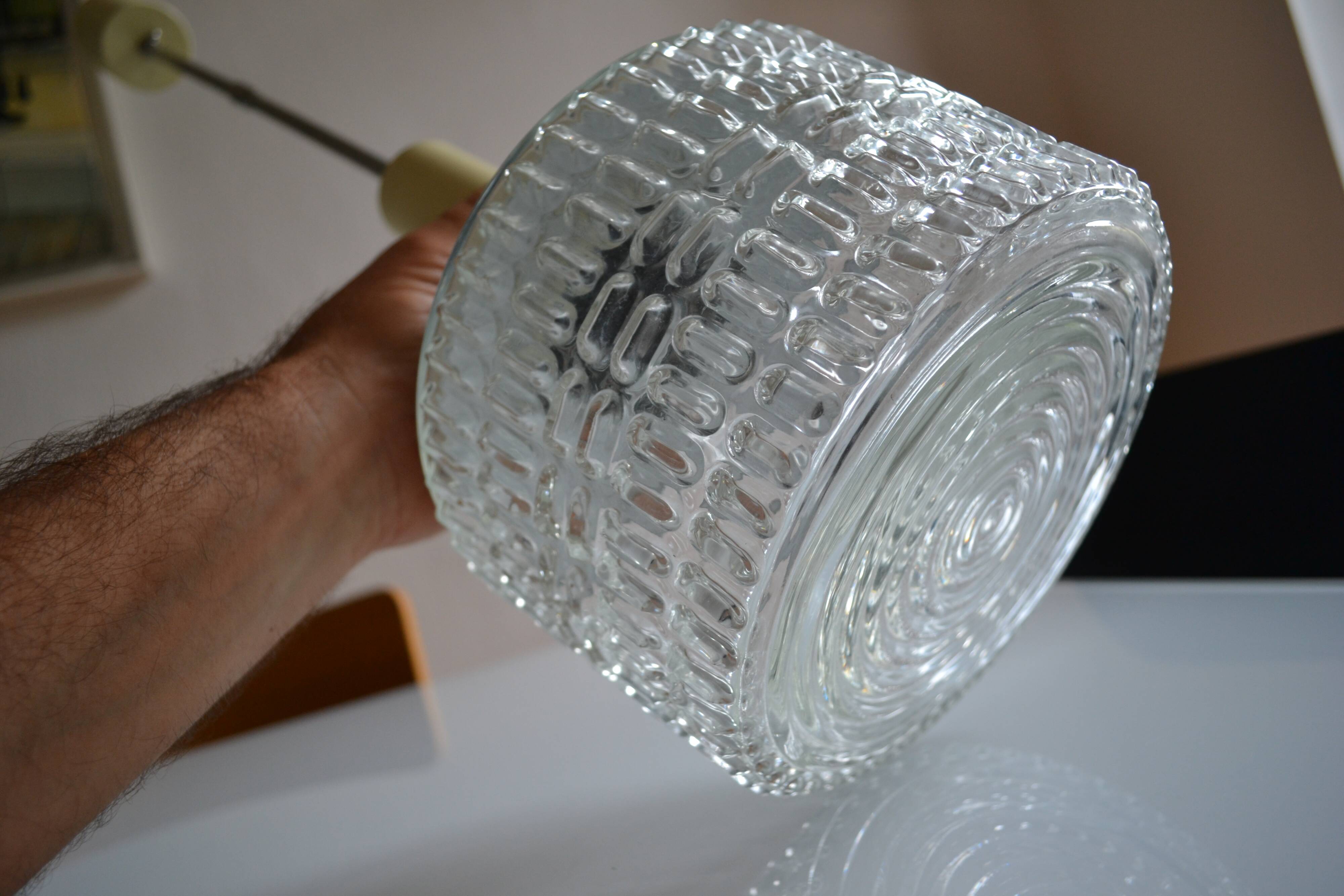 Modernist pendant chandelier 1950s 1960s italy