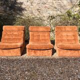 Set of three Circa Space Age armchairs