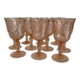 Set of 10 Rosaline Luminarc water glasses