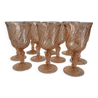 Set of 10 Rosaline Luminarc water glasses