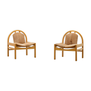 2 fauteuils en peau de