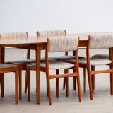 Scandinavian vintage extendable table double extension 1960