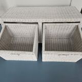 Rattan storage bench
