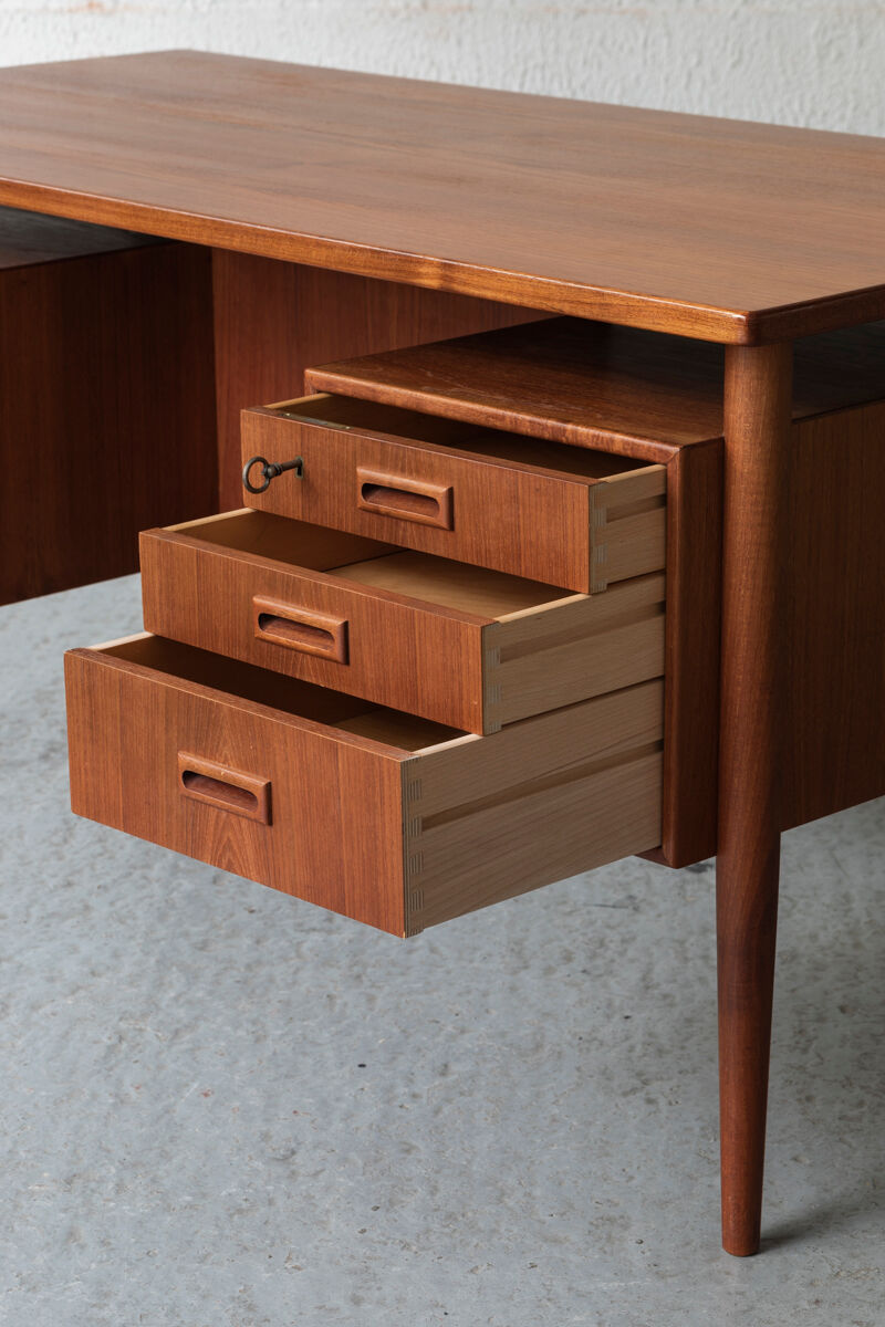 Freestanding writing desk in teak, Danish design, 1950s
