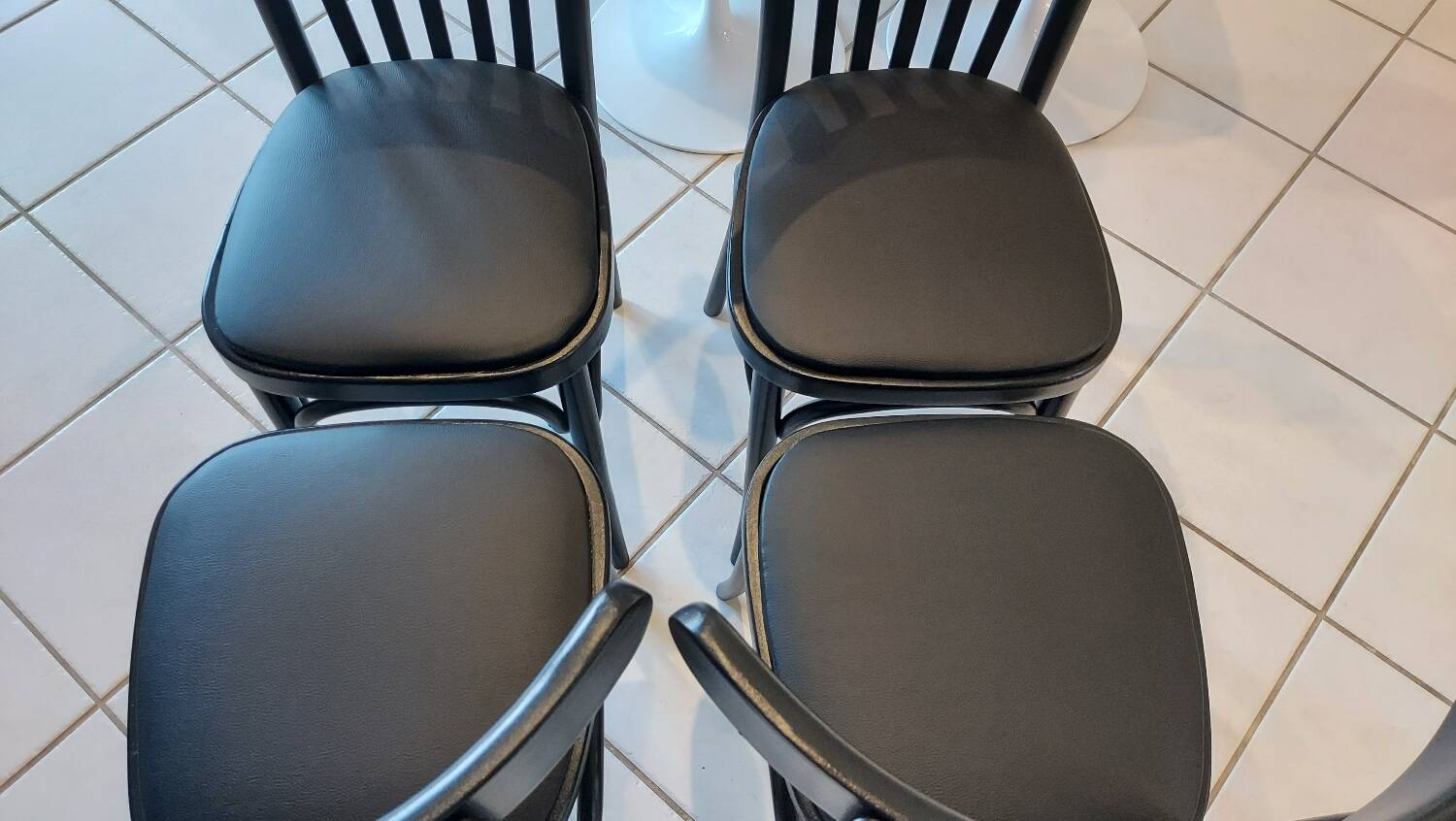 Set of 4 vintage bistro chairs from the 1970s