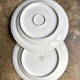 Round dish Ed. Honoré in water green and gold porcelain