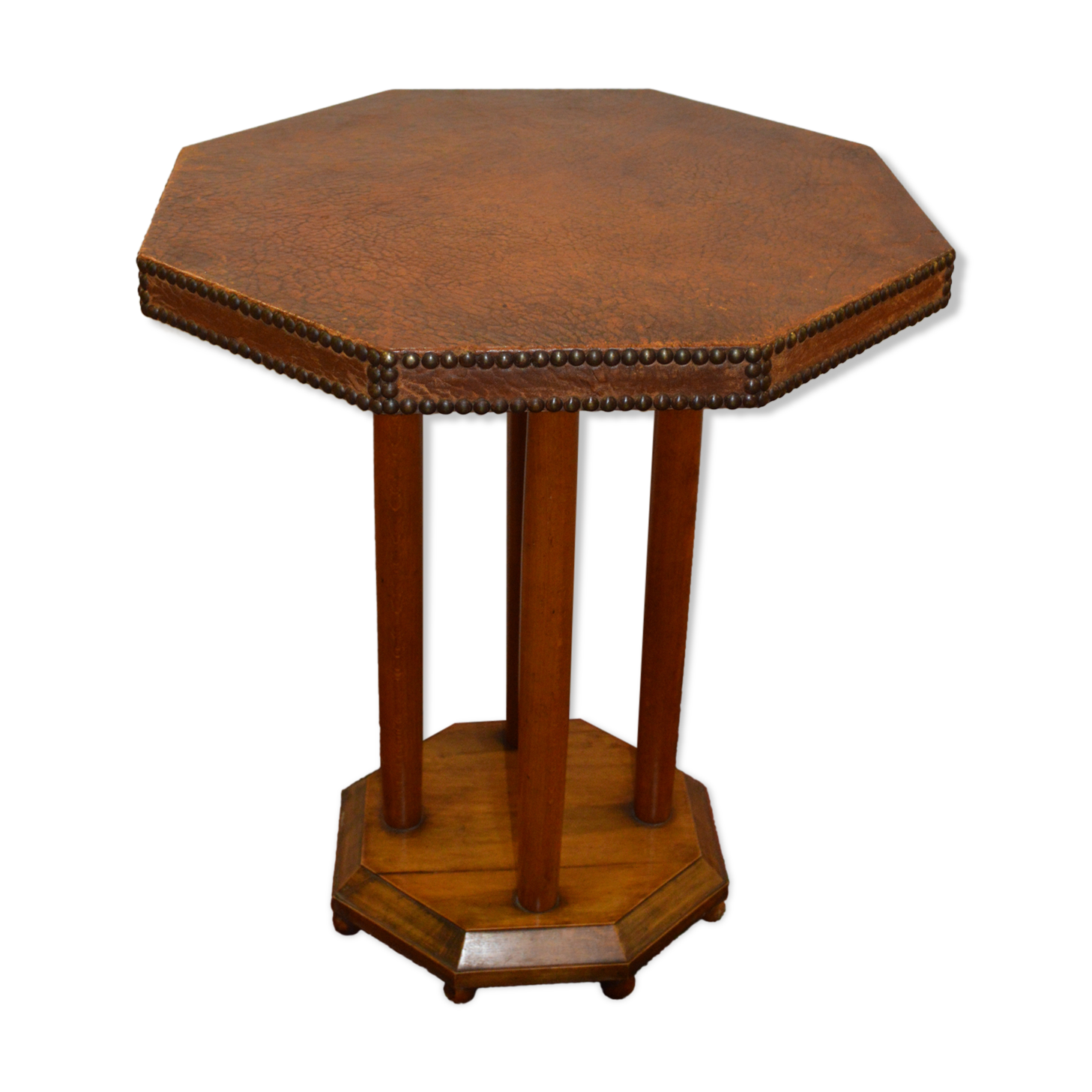 Leather coffee table