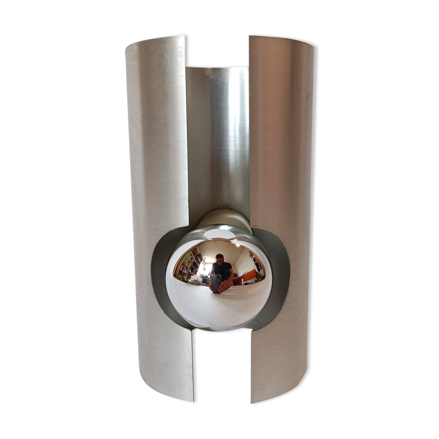 Applique Oxar en aluminium brossé 1970