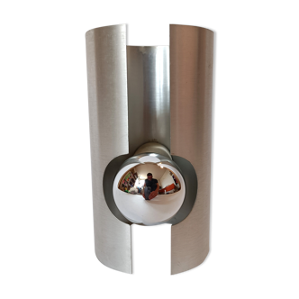 Oxar wall lamp in brushed aluminum 1970