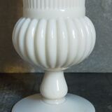 Antique milk glass baluster vase early 20th century