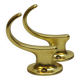 Gold-Colored Anodized Aluminum Coat Hooks, 1950s, Set of 2