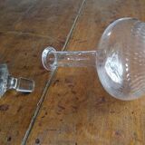 Carved glass decanter late XIX, early XX