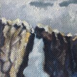Oil table on panel Batz-sur-mer 1961, signed