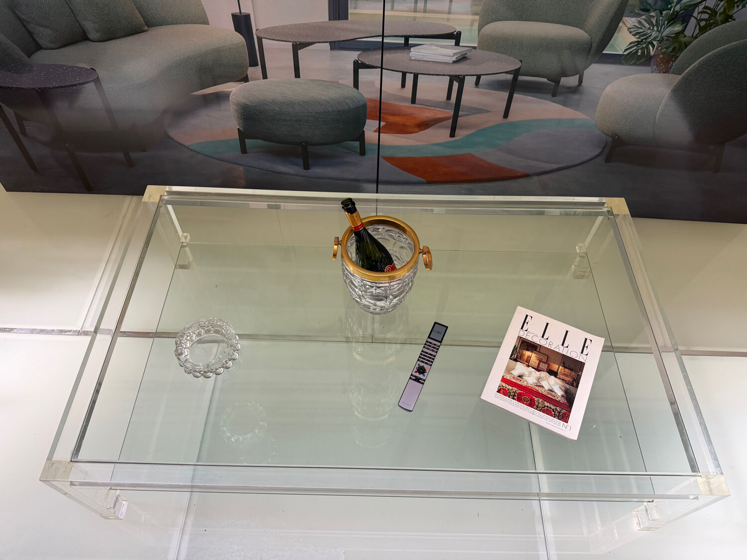 Table basse Altuglass et verre David Lange