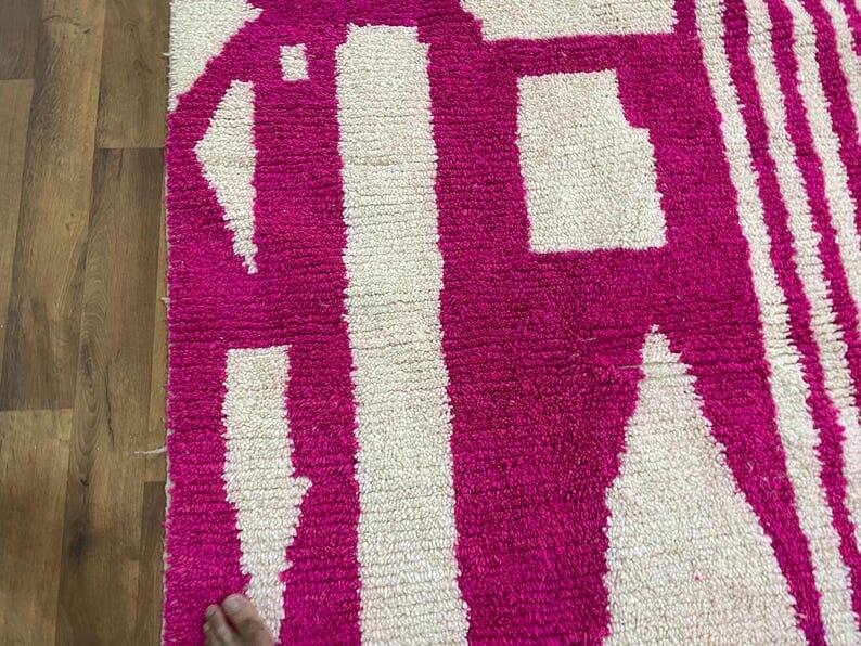 Traditional handwoven beni ourain rug size 1.4/2.6 m