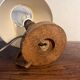 Sculpted wooden table lamp from the 1960s.