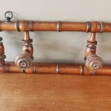 Antique wooden wall coat rack