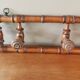 Antique wooden wall coat rack