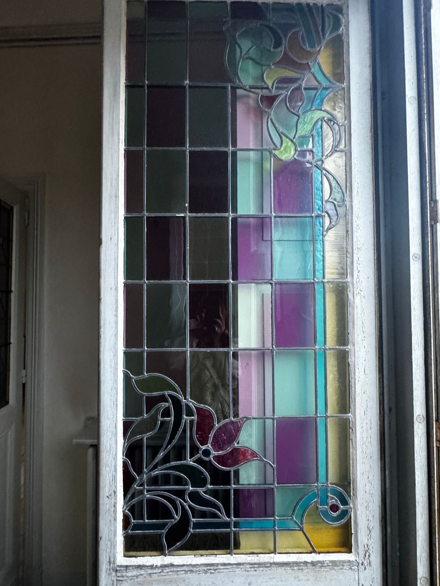 Window doors stained glass