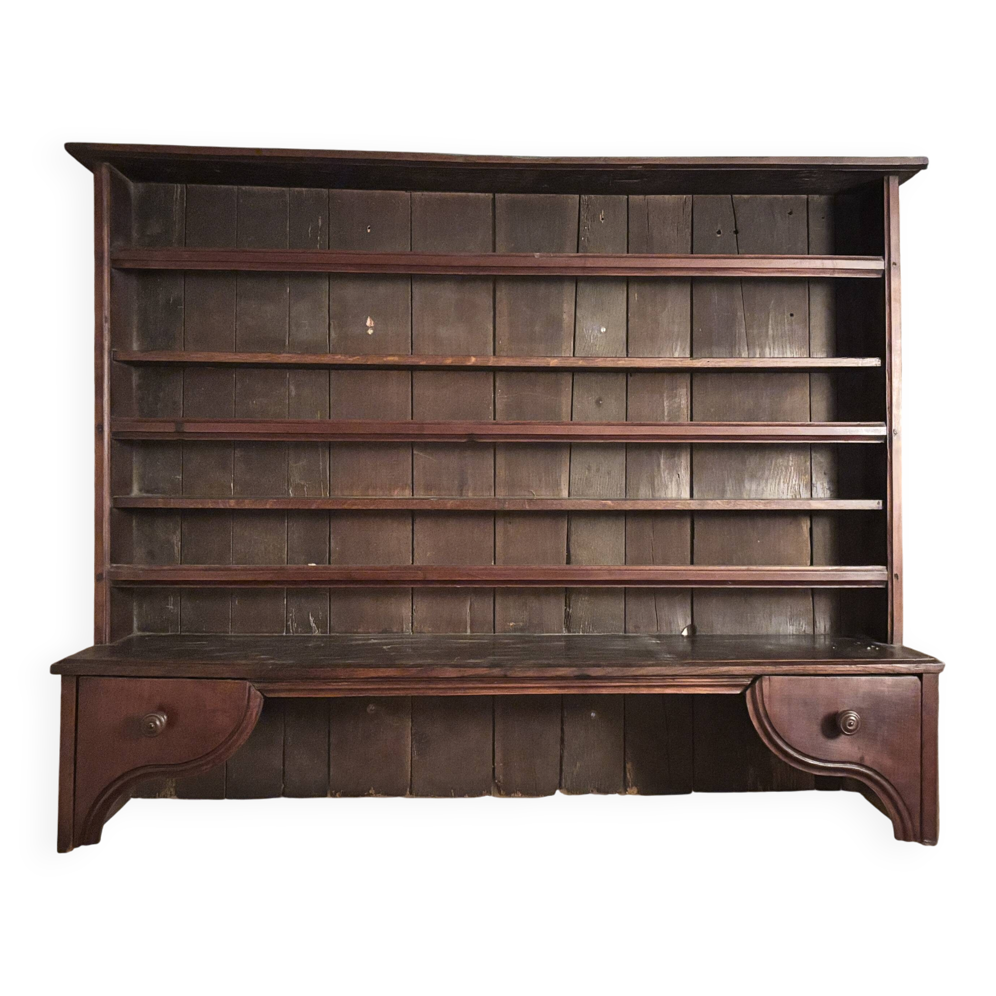 Wall-mounted cabinet with drawers from the 19th century, very beautiful patina.