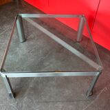 Low table design aluminum thick glass slab