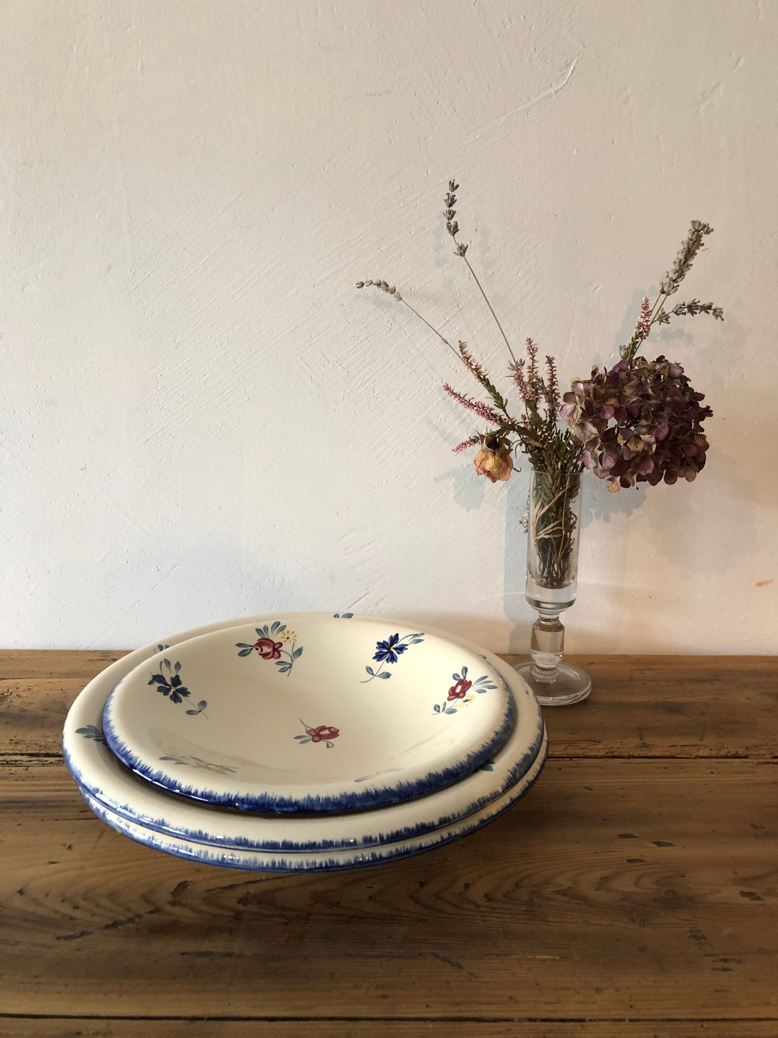 3-course vintage service, Digoin Sarreguemines