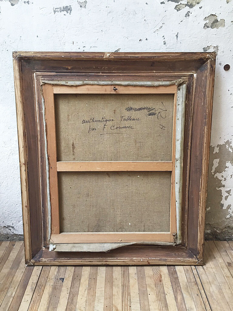 Oil on canvas framed "garden"