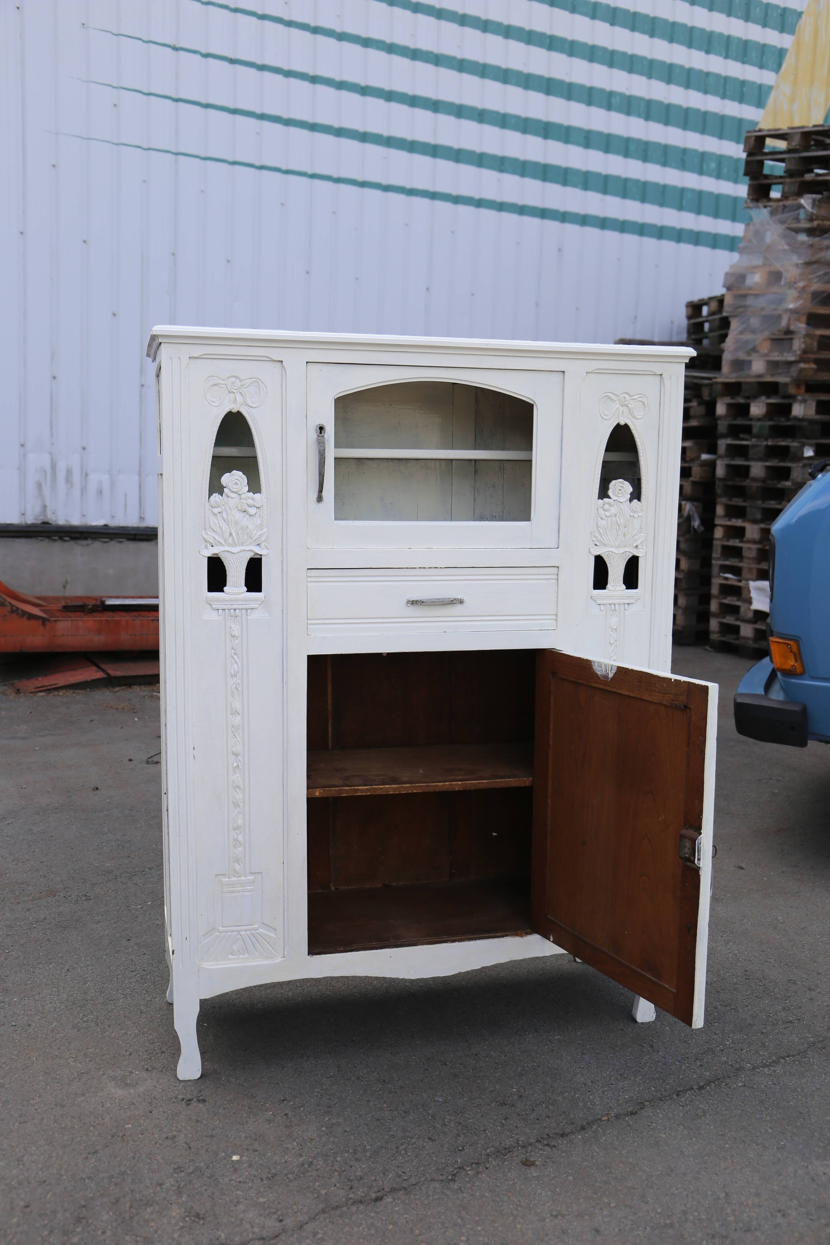 Pretty painted wooden wardrobe