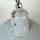 Industrial grey enamel factory lamp, 1960s