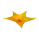 Star in orange glass paste