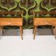 Many bedside tables, vintage, Scandinavian, light wood, 1960s.