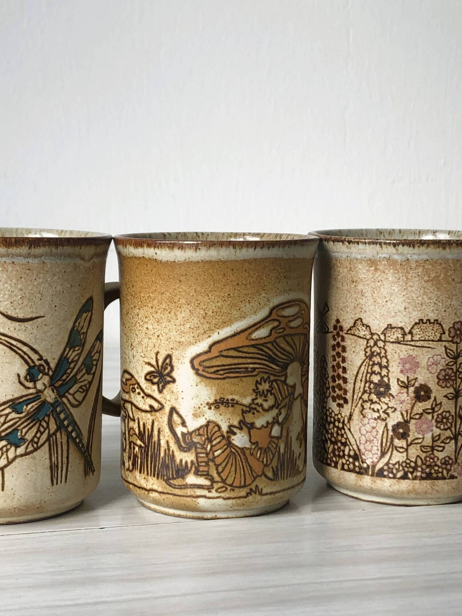 Set of 5 Dunoon ceramic mugs Made in Scotland