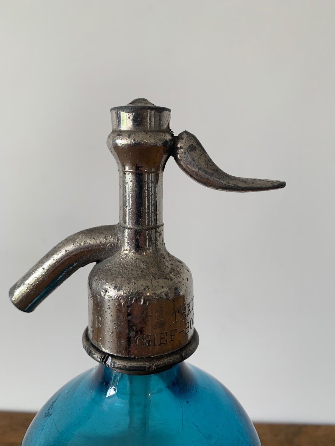 Old bottle of sparkling water