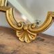 Vintage rectangular baroque mirror in golden resin