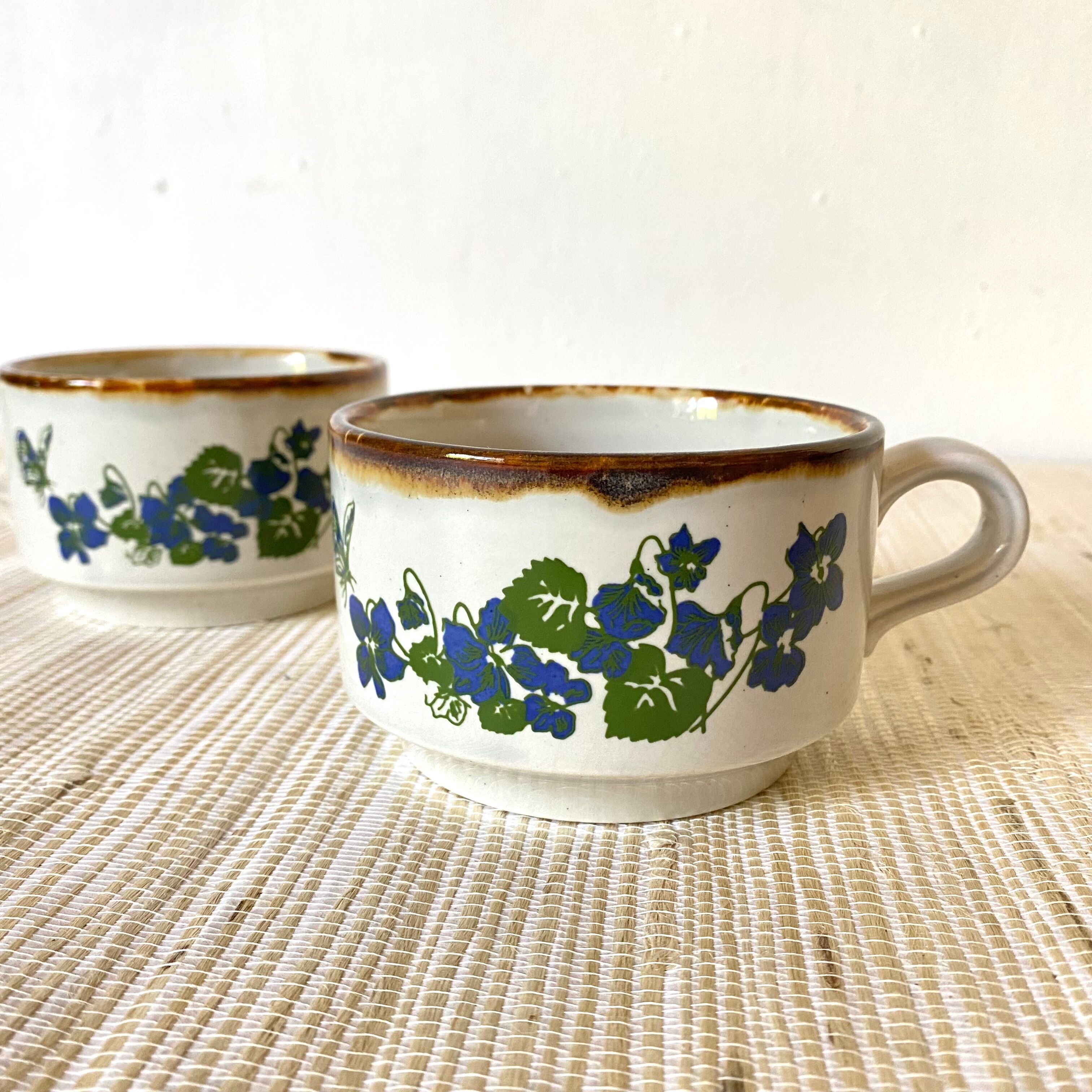 Tasses en grès vintage Made in England